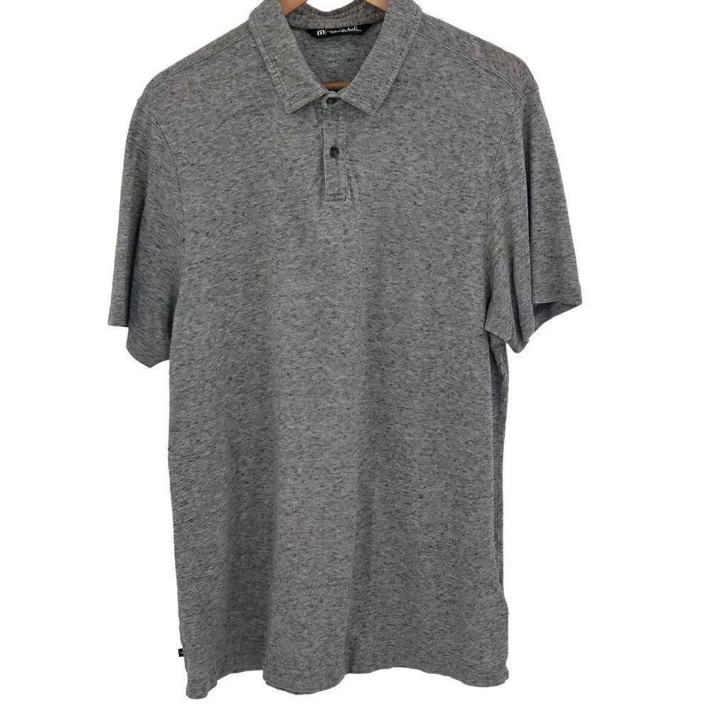 Travis Matthew gray cotton modal polo golf shirt size large